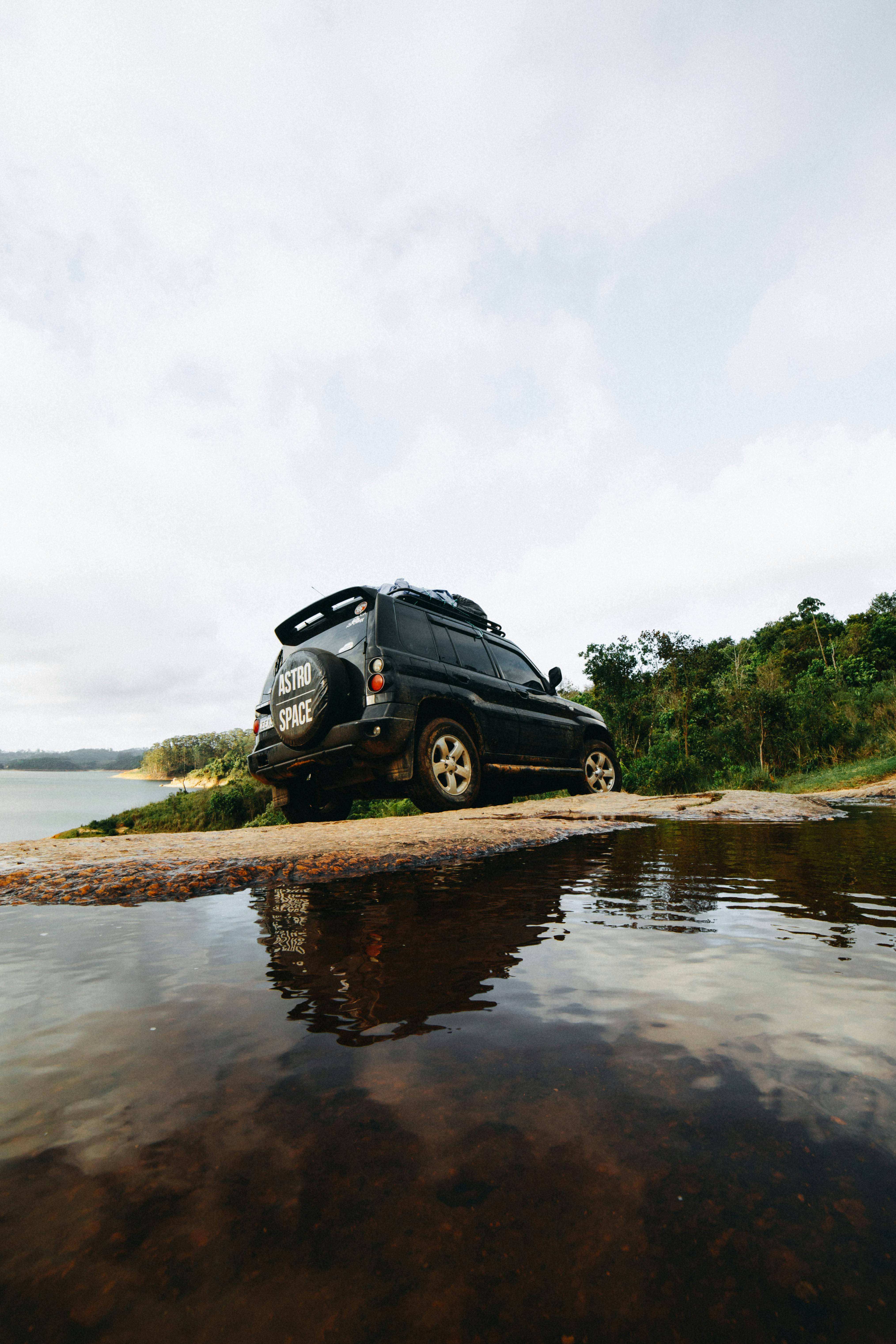 car near water