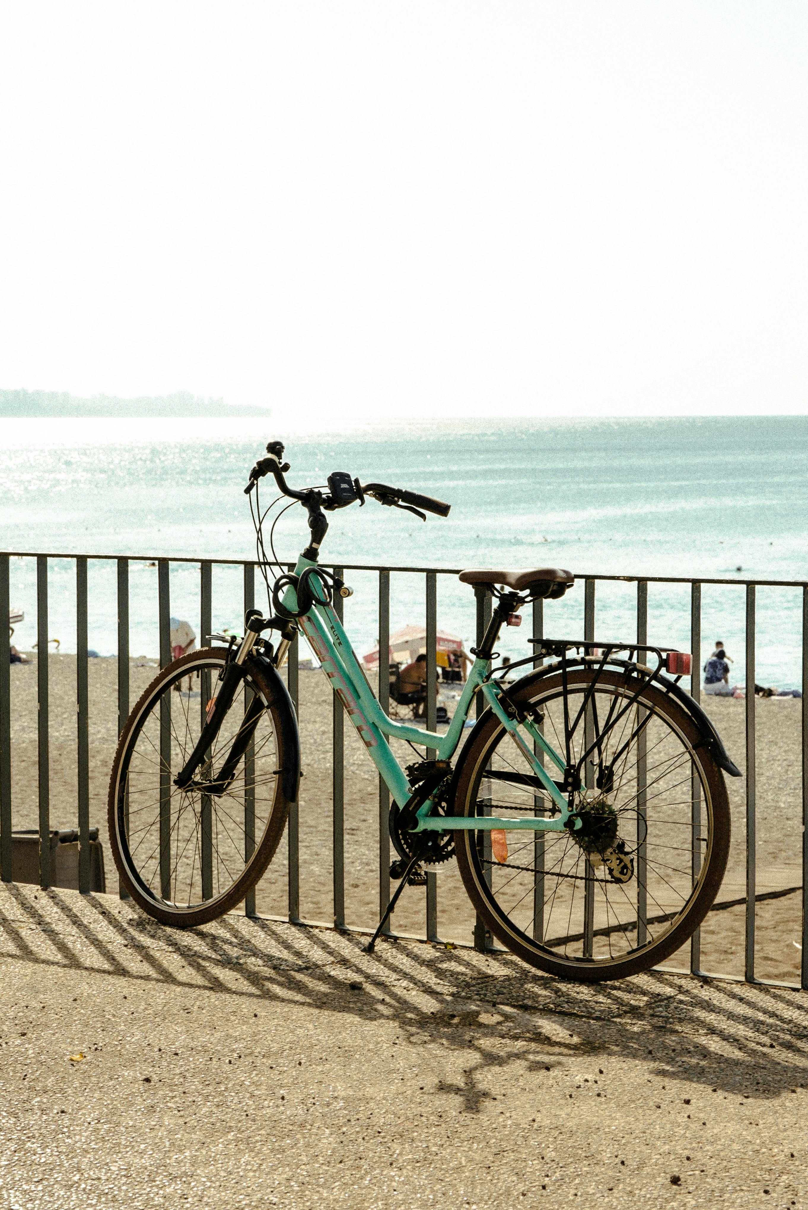 bike with lake view
