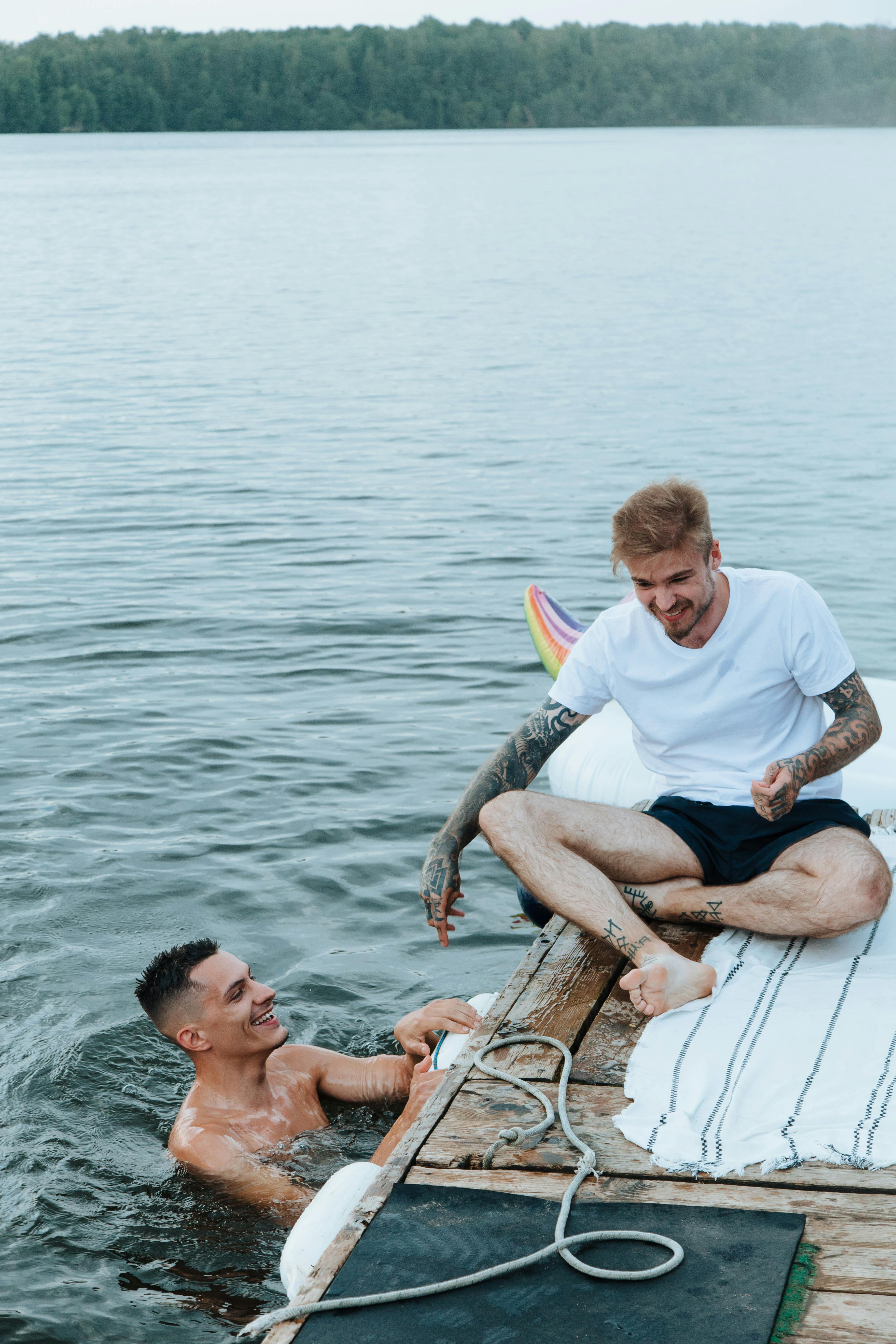 people at dock