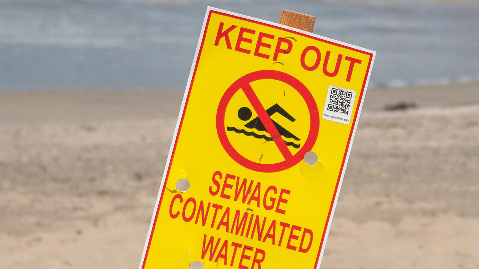 keep out of water sign